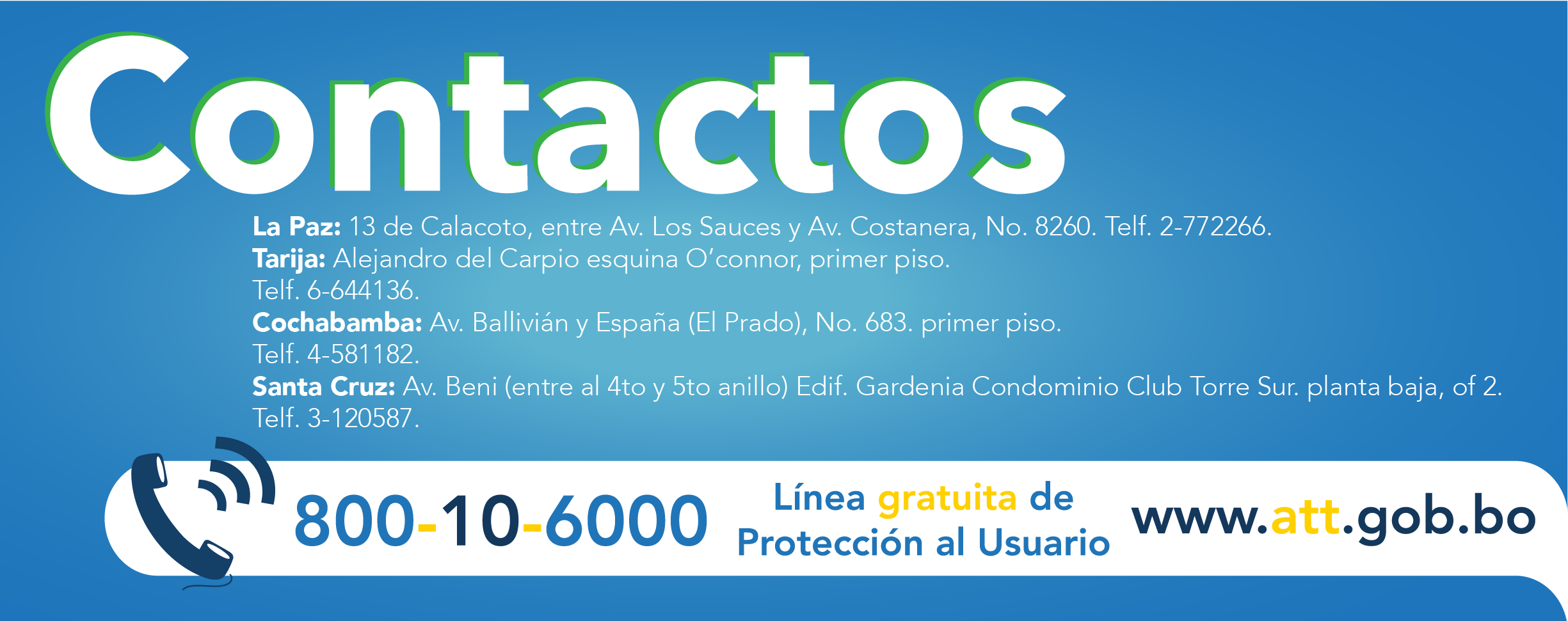 Contacto — Portabilidad numérica ATT